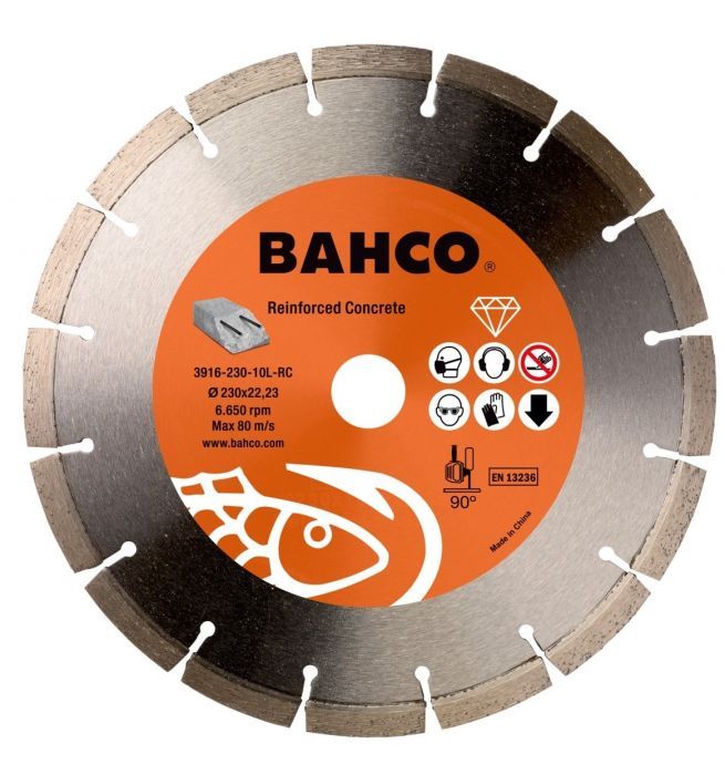 Diamantskæreskive Bahco 3916-230-10L-RC; 230 mm