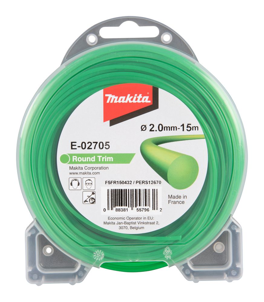 Trimmertråd Makita 2,0 mm/15 m; cirkulær