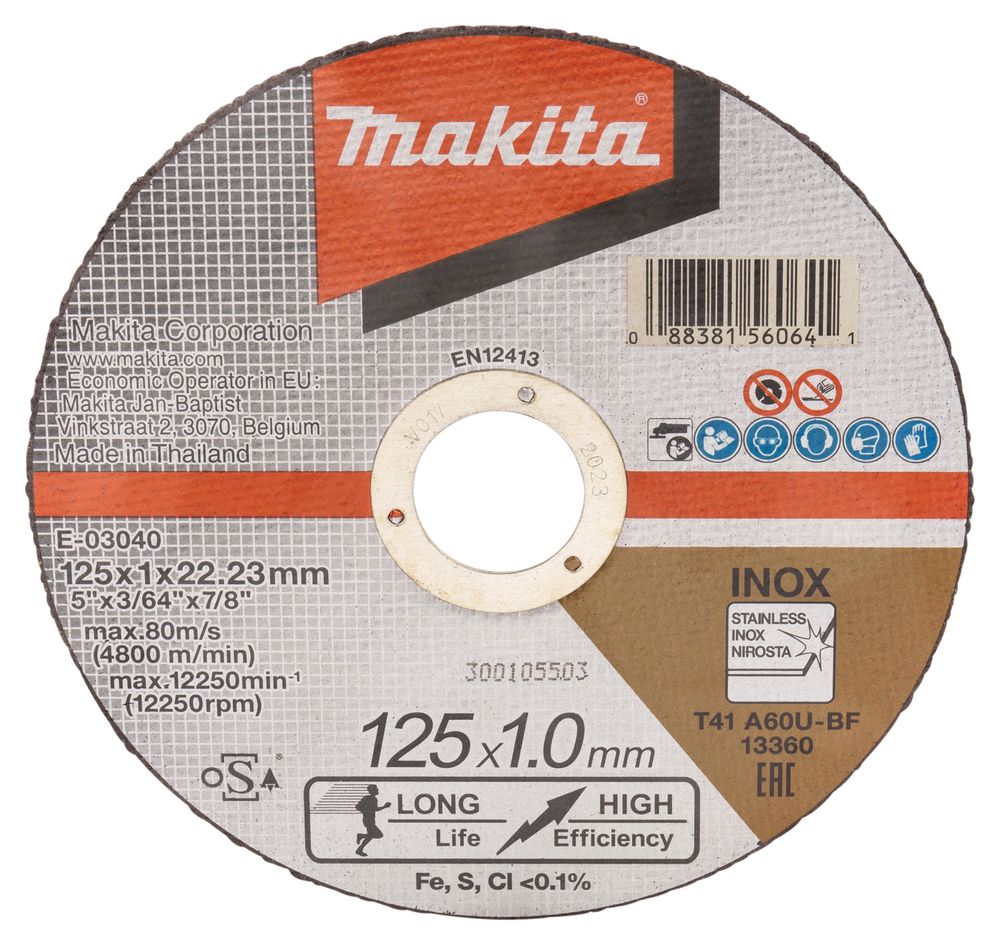 Skæreskive Makita E-03040; 125x1 mm