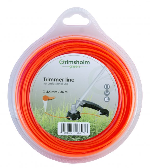 Trimmertråd Grimsholm 607; 2,4 mm/35 m; cirkulær