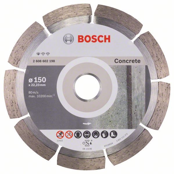 Diamantskæreskive Bosch PROFESSIONAL FOR CONCRETE; 150 mm