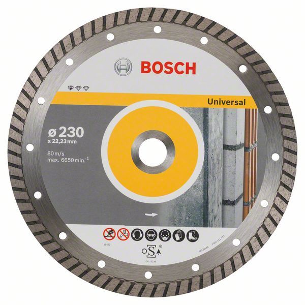 Diamantskæreskive Bosch PROFESSIONAL FOR UNIVERSAL TURBO; 230 mm