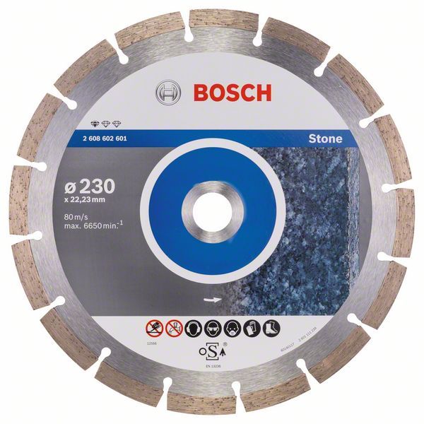 Diamantskæreskive Bosch PROFESSIONAL FOR STONE; 230 mm