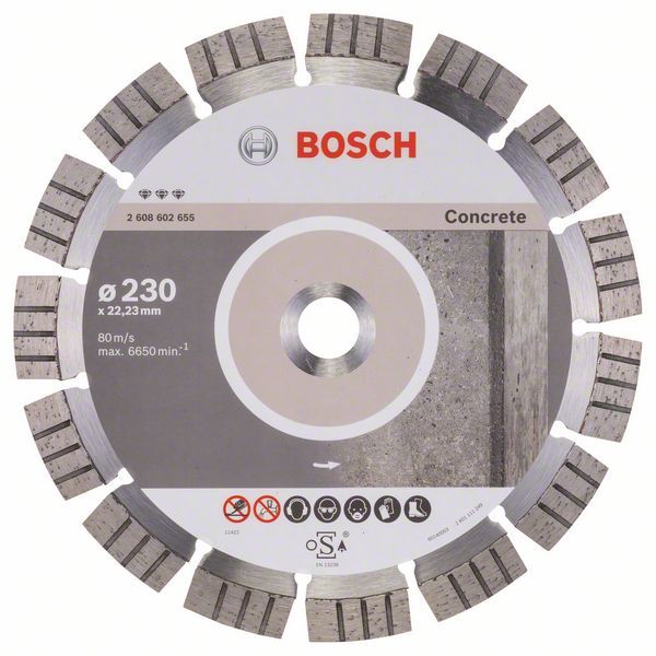 Diamantskæreskive Bosch BEST FOR CONCRETE; 230 mm