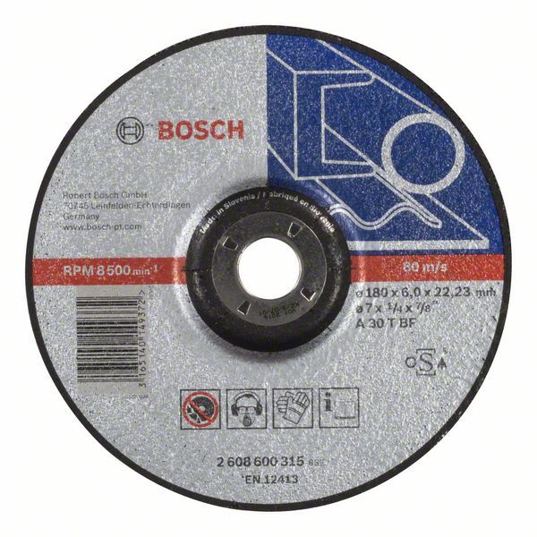 Slibeskive Bosch A 30 T BF; 180x6 mm