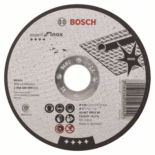 Skæreskive Bosch AS 46 T INOX BF; 125x2 mm