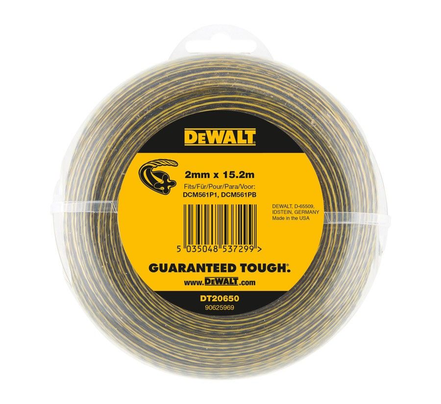 Trimmertråd DeWalt DT20651-QZ; 2 mm x 68,6 m