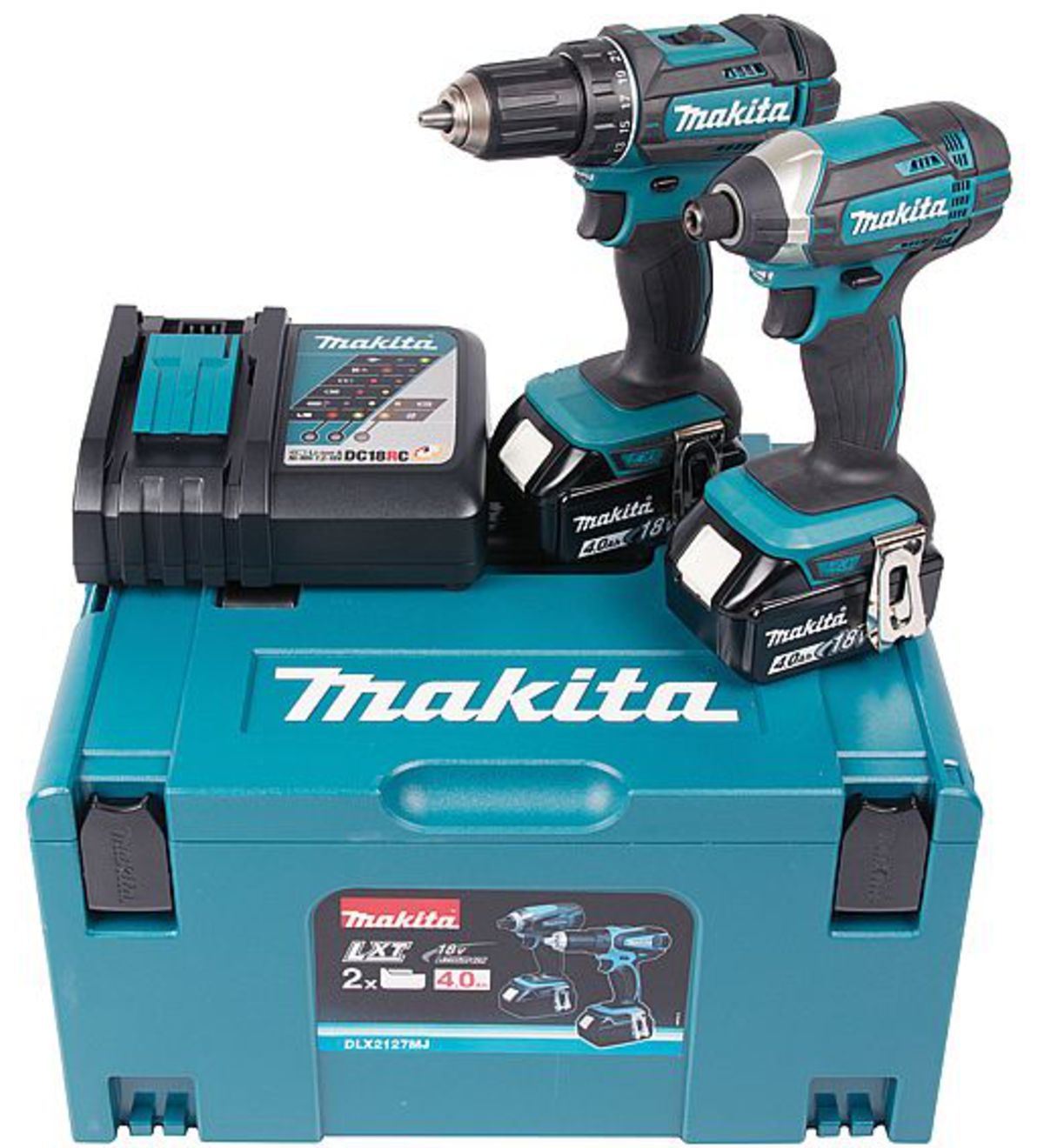 Værktøjssæt Makita DLX2127MJ (DDF482 + DTD152); 18 V; 2x4,0 Ah batt.