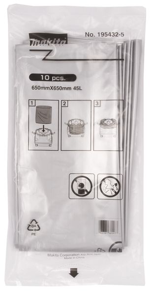 Engangsposer til støvsuger Makita 195432-5; 10 stk.