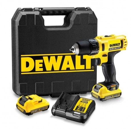 Skruemaskine DeWalt DCD710D2; 12&nbsp;V; 2x2,0 Ah batt.
