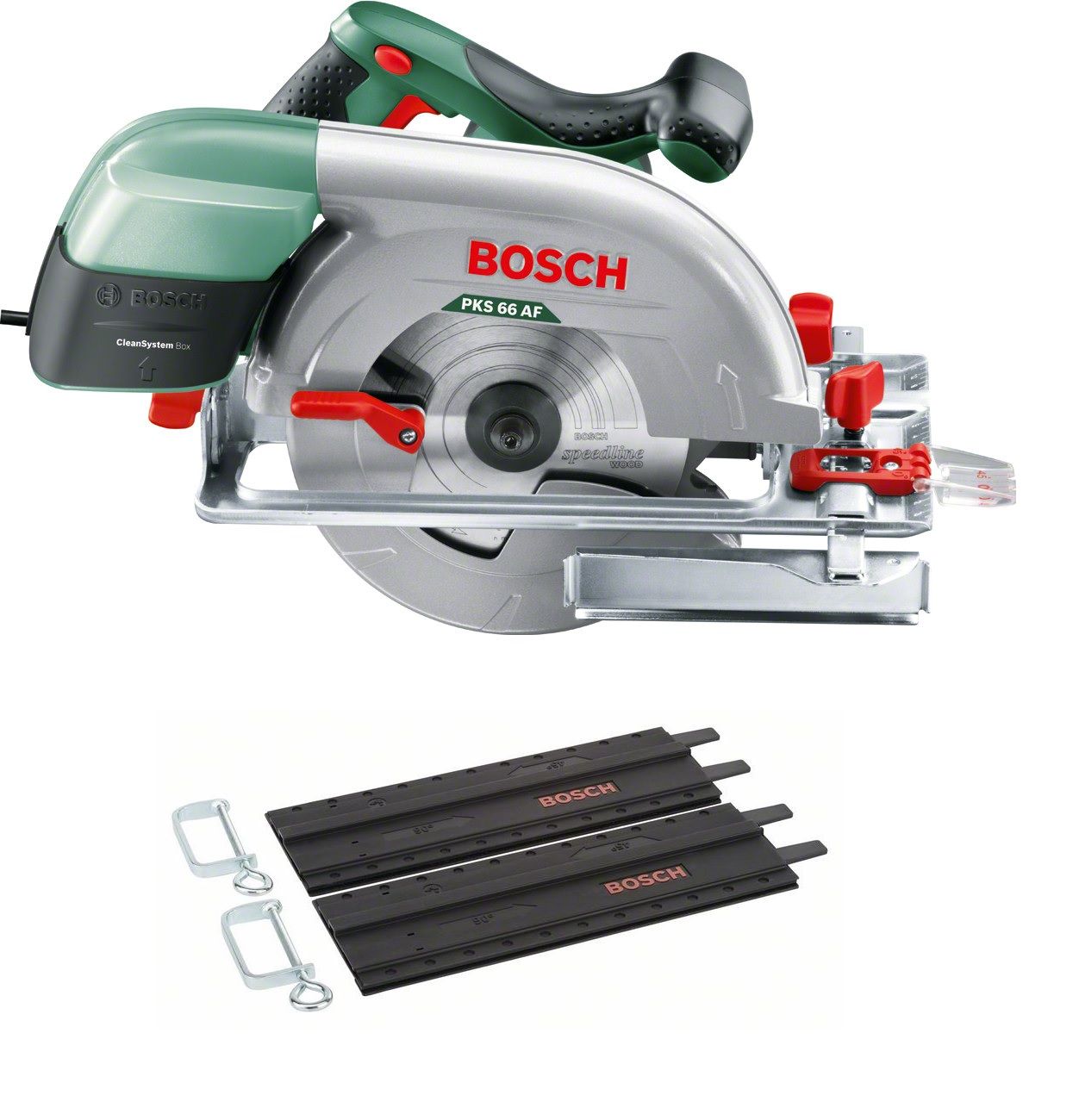 Rundsav Bosch PKS 66 AF + 2x35 cm Føringsskinne