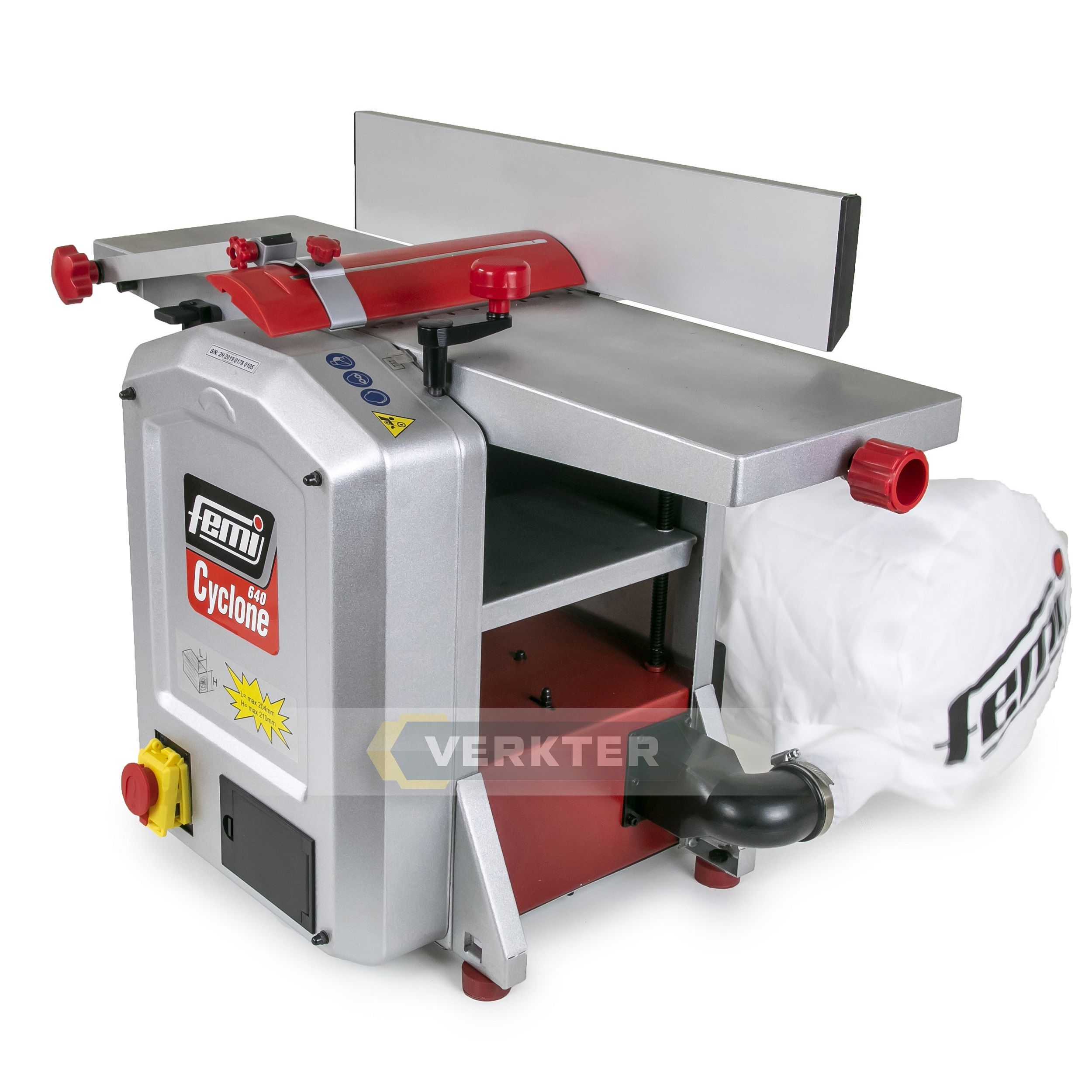 Afretter og tykkelseshøvl ''2 i 1'' maskin Femi 640 Cyclone