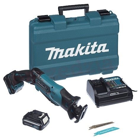 Batteridrevet bajonetsav Makita JR103DSAE; 10,8 V; 2x2,0 Ah batt.