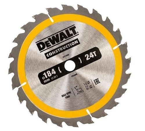 Rundsavsklinge til træ DeWalt; 184x1,8x16,0 mm; Z24; 16°