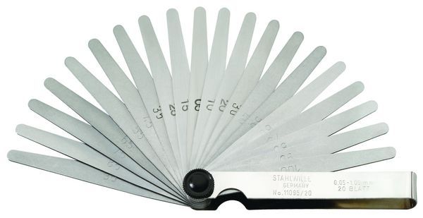 Precisionsfølermåler Stahlwille 11095/20; 0,05-1 mm; 20 stk.