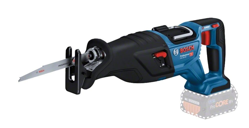 Batteridrevet bajonetsav Bosch GSA 18V-28 Professional; 18 V (uden batteri og oplader) + L-BOXX 238