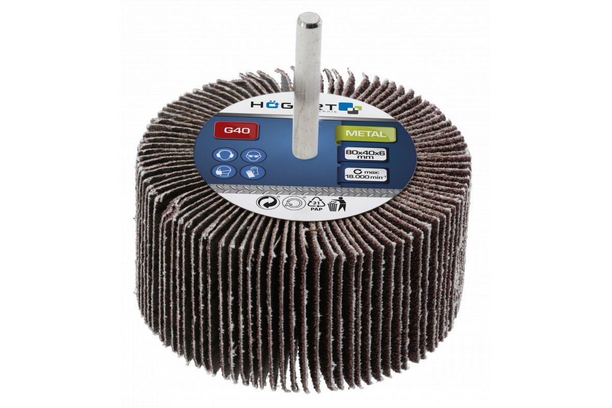 Lamellslipestift Hogert HT8D020; 80x40x6 mm; G40