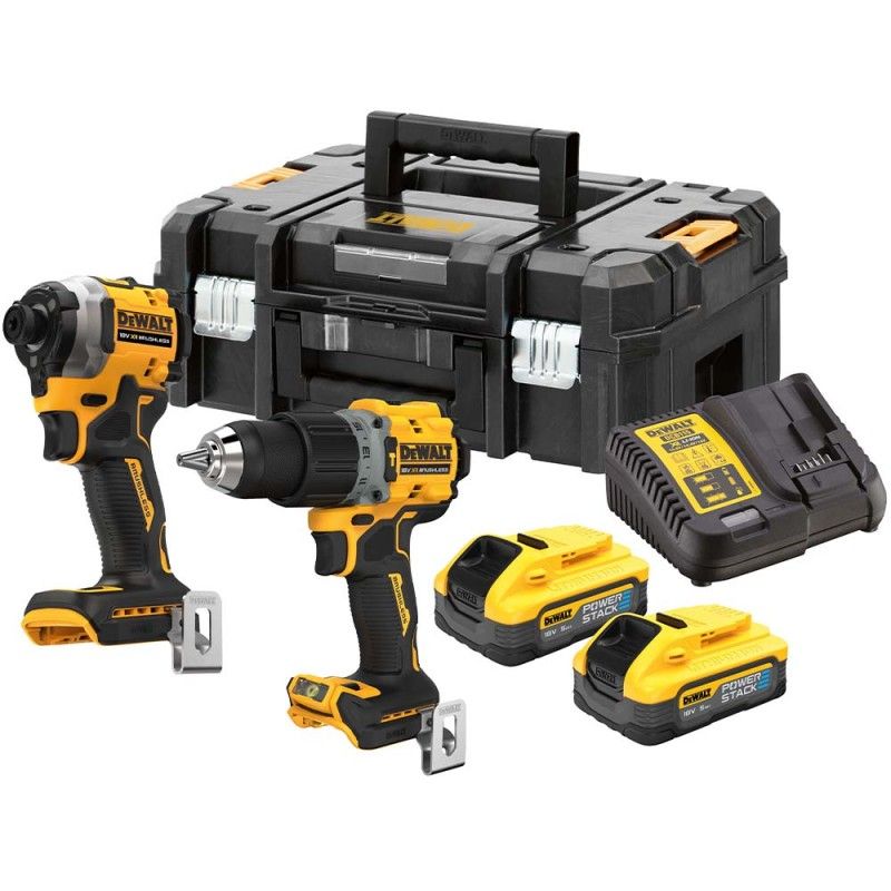 Værktøjssæt DeWalt DCK2050H2T-QW (DCD805 + DCF850); 18 V; 2x5,0 Ah batt.