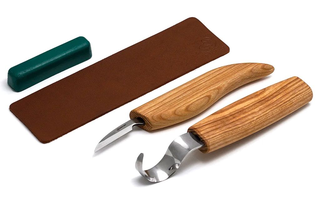 Udskæringssæt BeaverCraft S02; 4 stk.; til udskæring af skeer og andre træprodukter