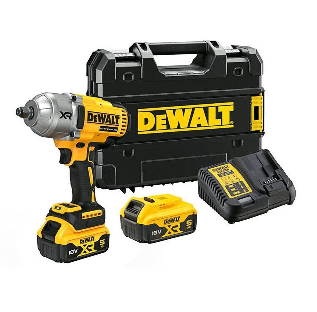 Slagnøgle DeWalt DCF900P2T-QW; 18 V; 2x5,0 Ah batt.