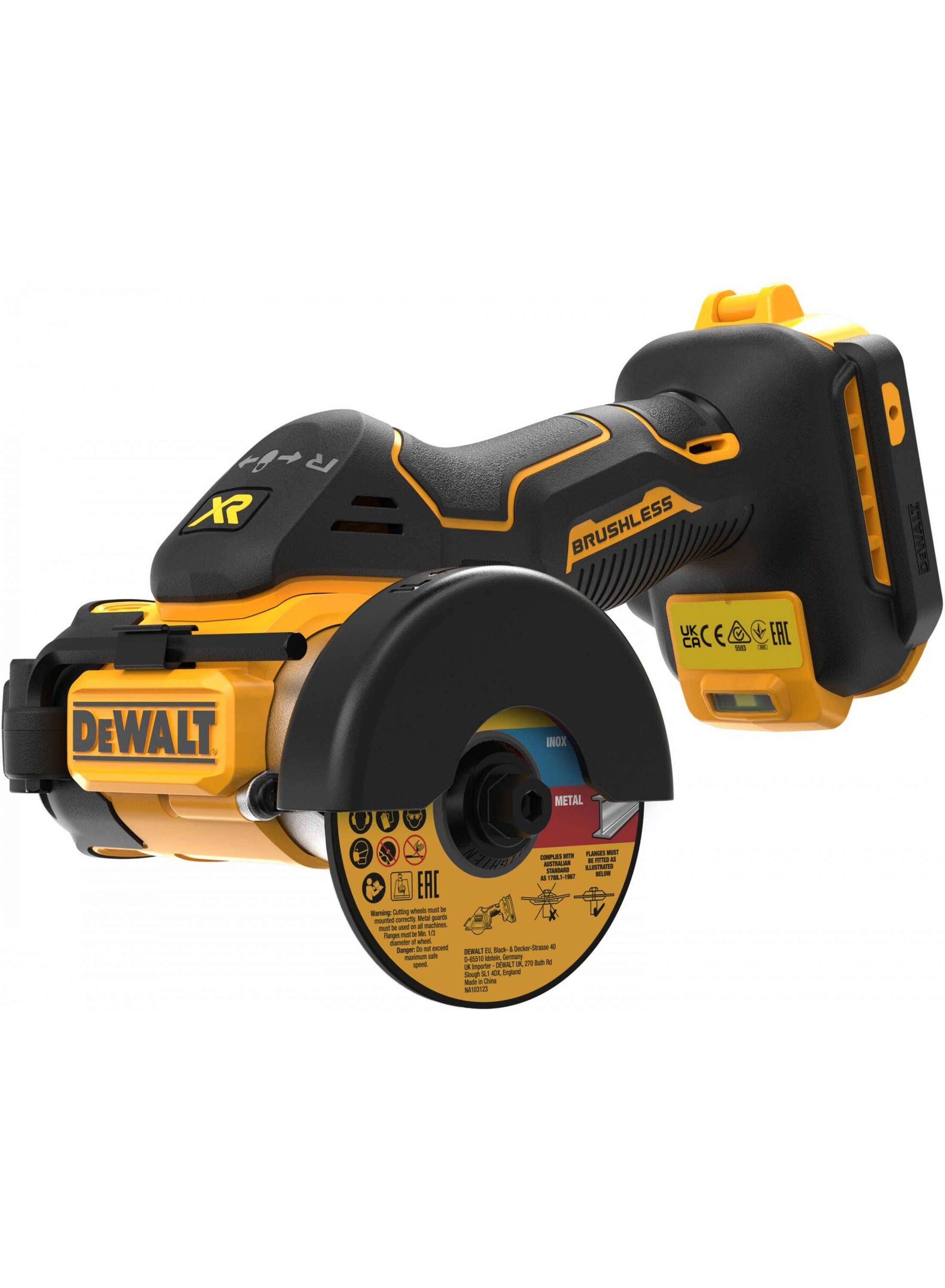Akku vinkelsliber DeWalt DCS438N-XJ; 18 V (uden batteri og oplader)