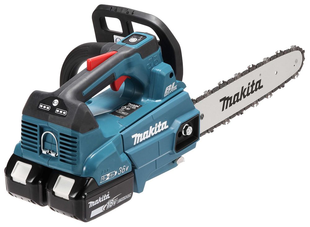 Motorsav Makita DUC306PT2B; 2x18 V; 2x5,0 Ah batteri.; 30 cm savsværd