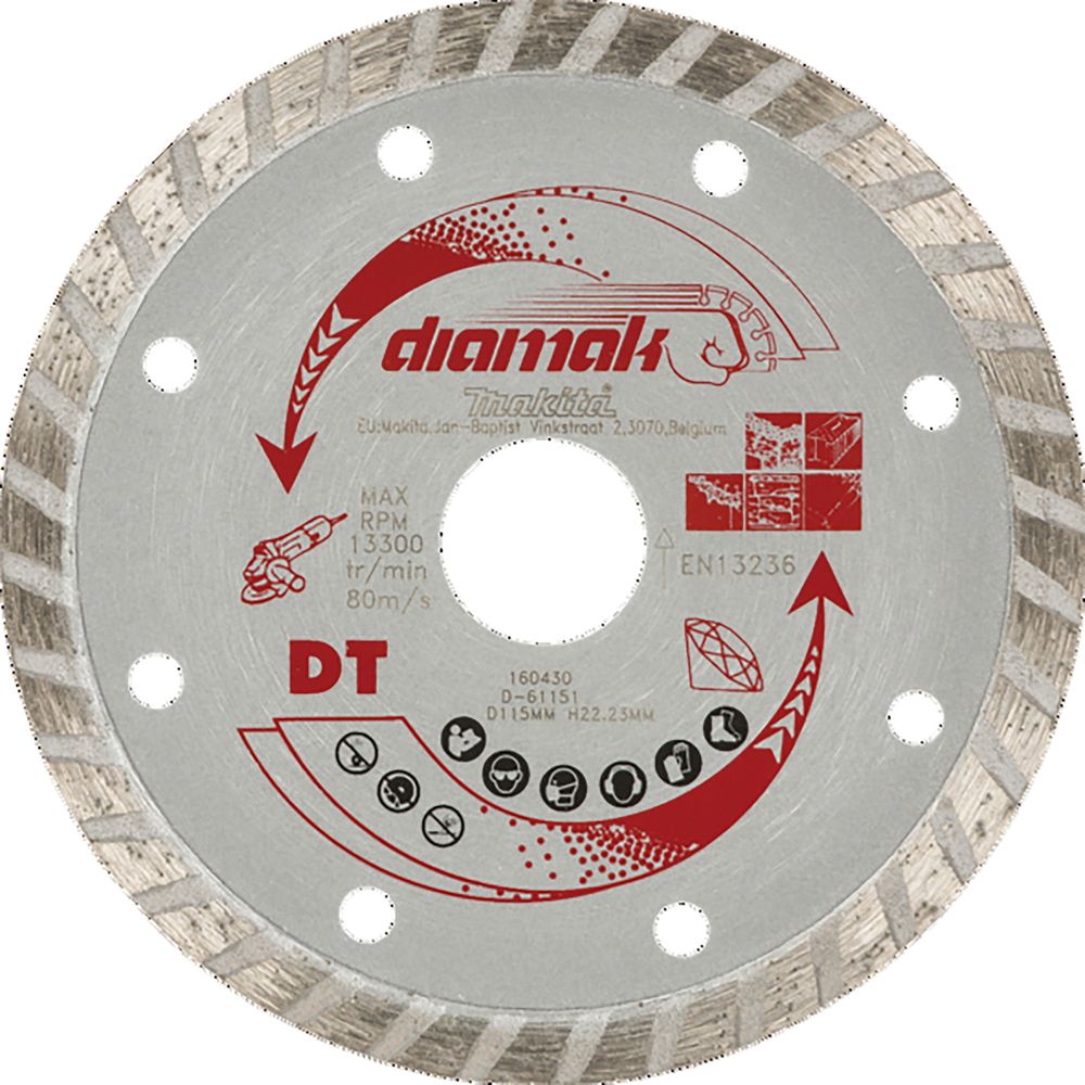 Diamantskæreskive Makita D-61151; 115x22,23 mm