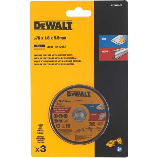 Skæreskive DeWalt DT20592-QZ; 76 mm; 3 stk.
