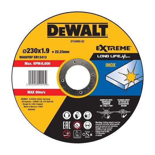 Skæreskive DeWalt DT43909-QZ; 230x22,23 mm