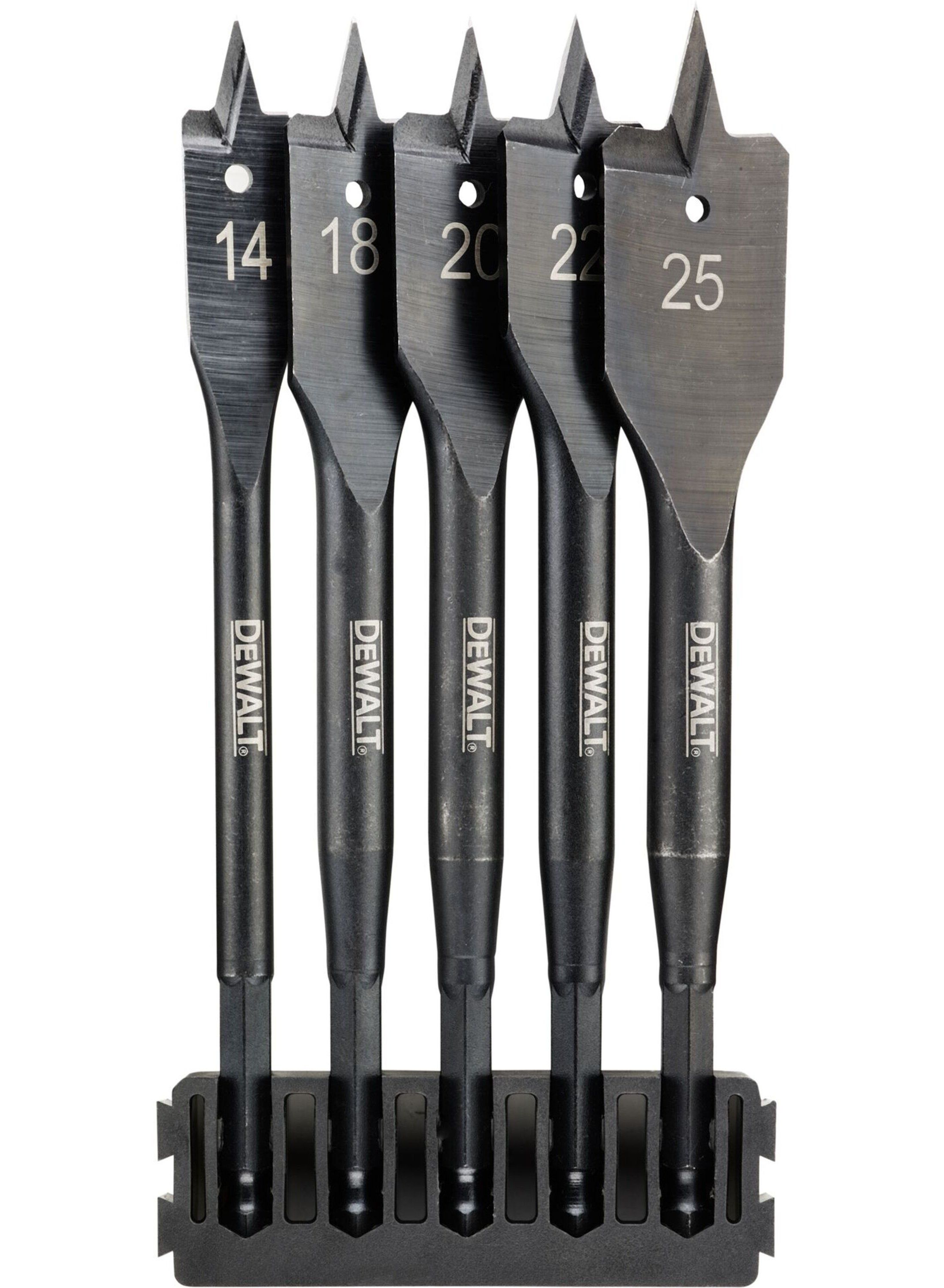 Flatbit sæt til træ DeWalt DT70833-QZ; 14-25 mm; 5 stk.