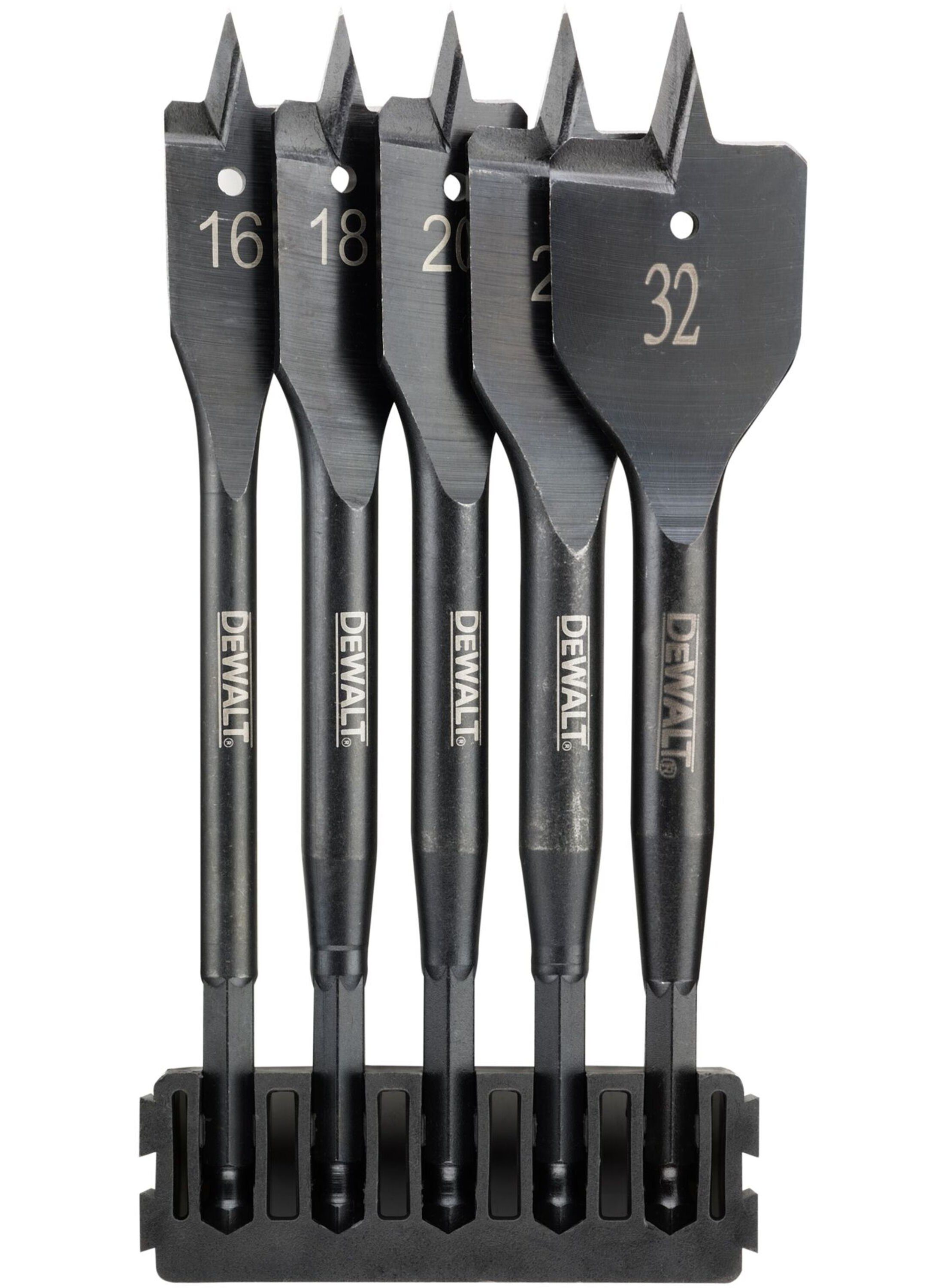 Flatbit sæt til træ DeWalt DT70834-QZ; 16-32 mm; 5 stk.
