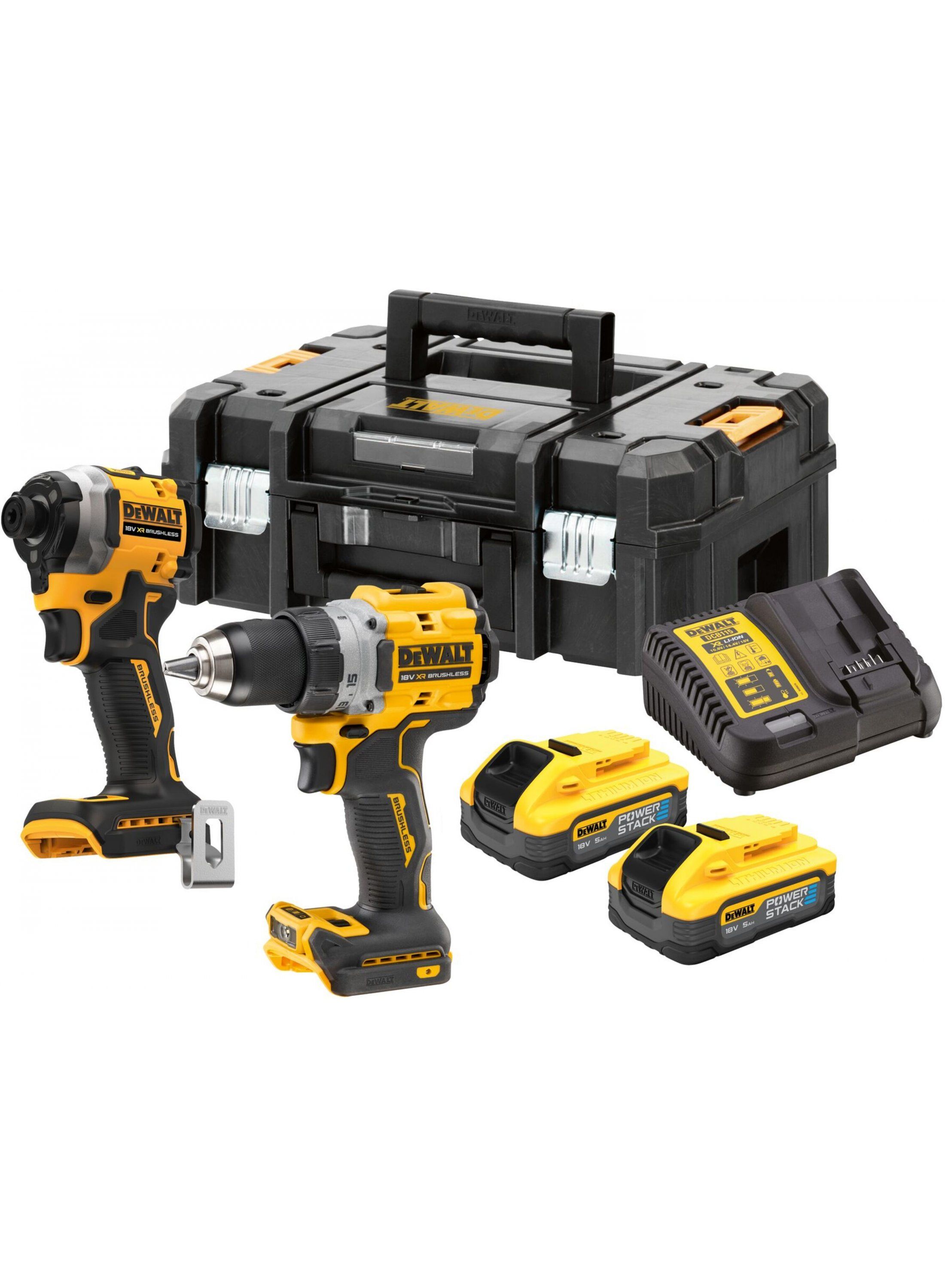 Værktøjssæt DeWalt (DCD800 + DCF850); 18 V; 2x5,0 Ah batt.