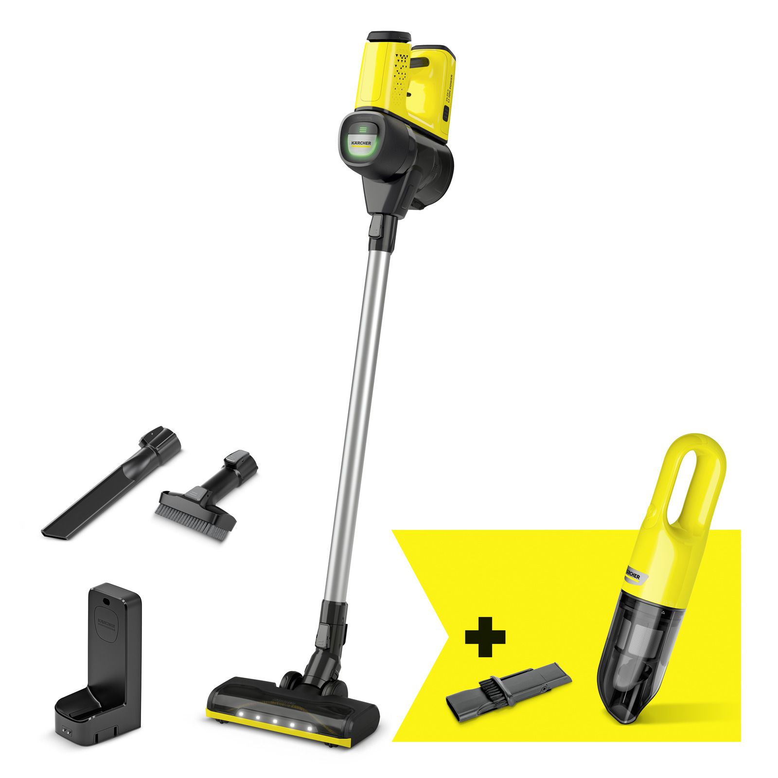 Batteridrevet støvsuger Karcher VC6 + CVH2; 25,2 V; 1x2,5 Ah batt.
