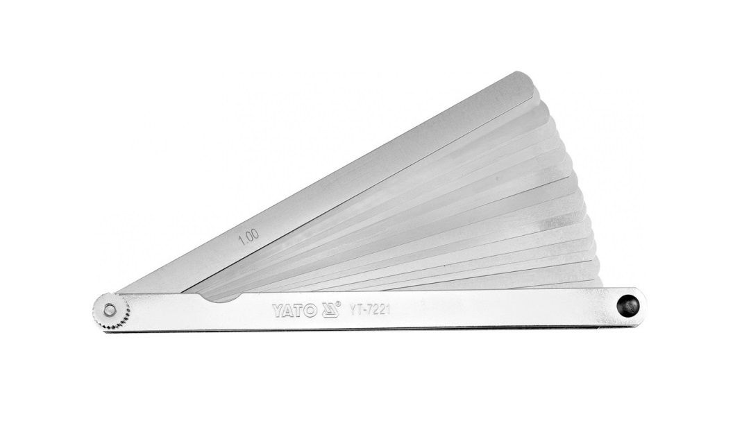 Precisionsfølermåler Yato YT-7221; 0,02-1,0 mm; 17 stk.