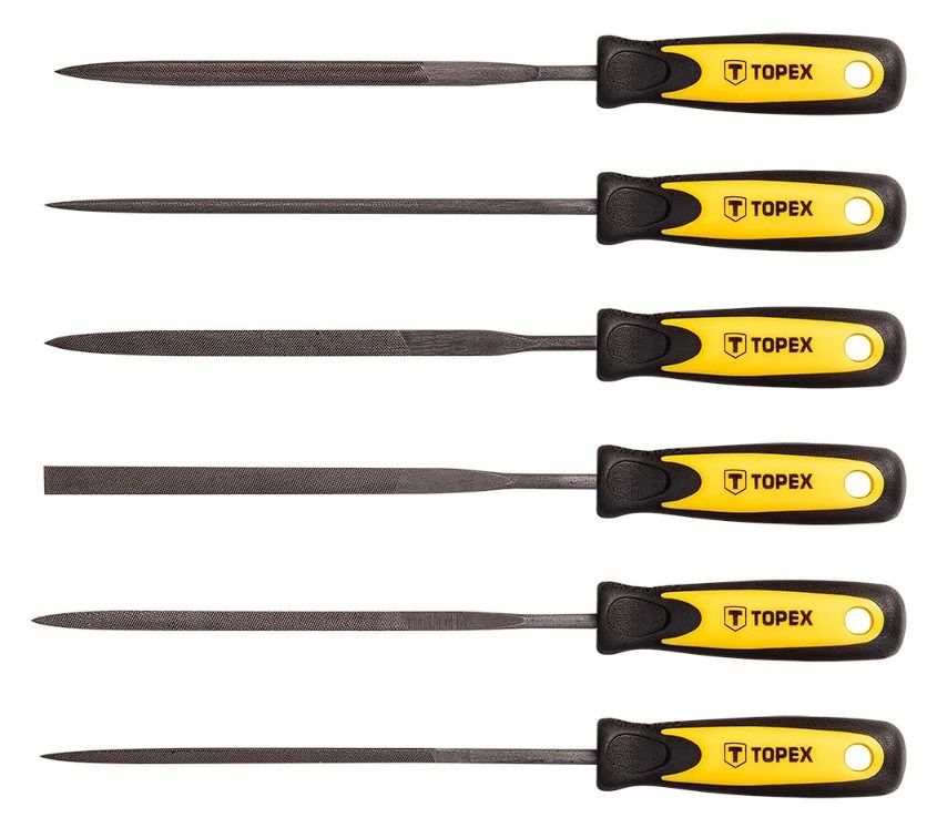 Filesett Topex 06A010; 150 mm; 6 stk.