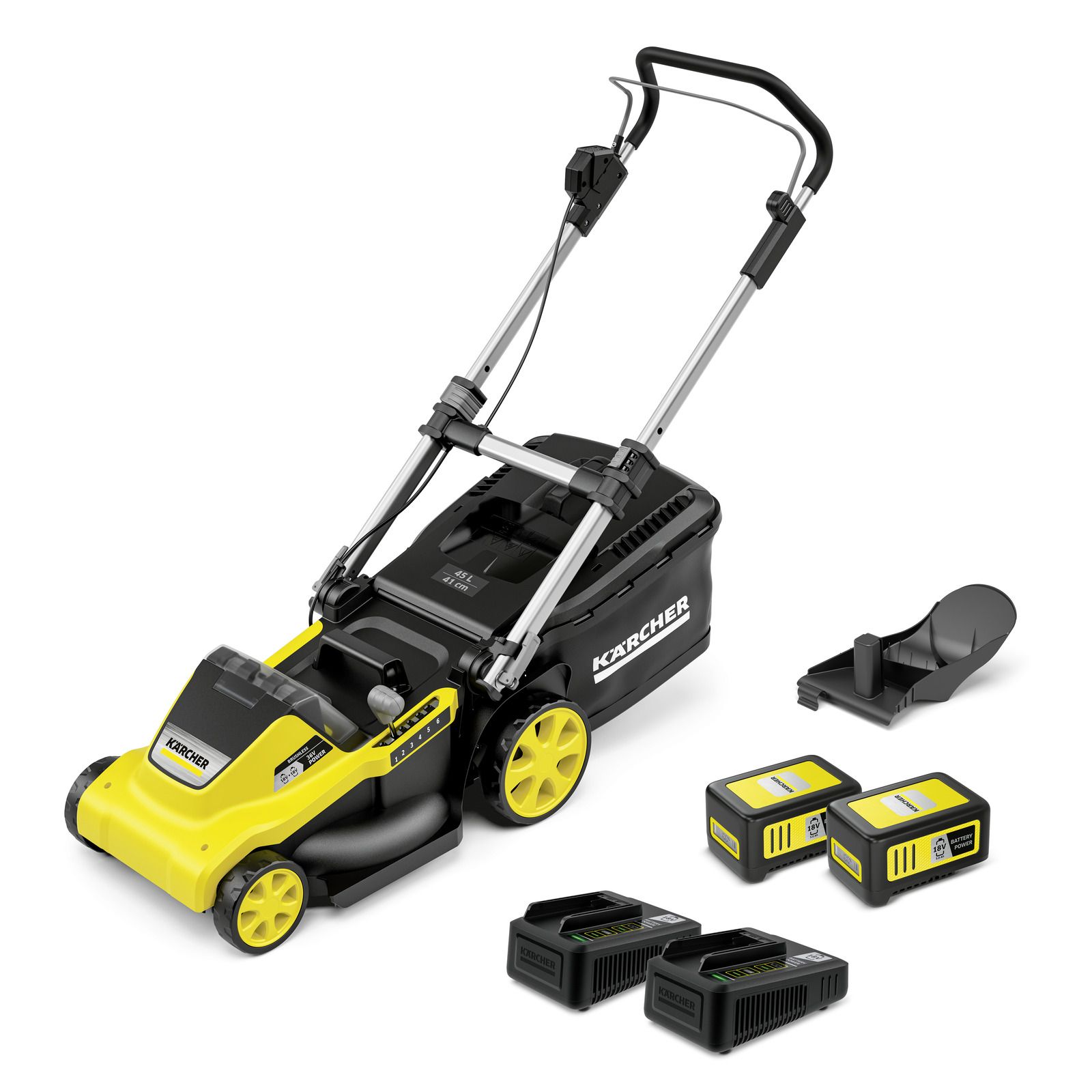 Akku plæneklipper Karcher LMO 5-18 Dual Battery Set; 18 V; 2x5,0 Ah batt.
