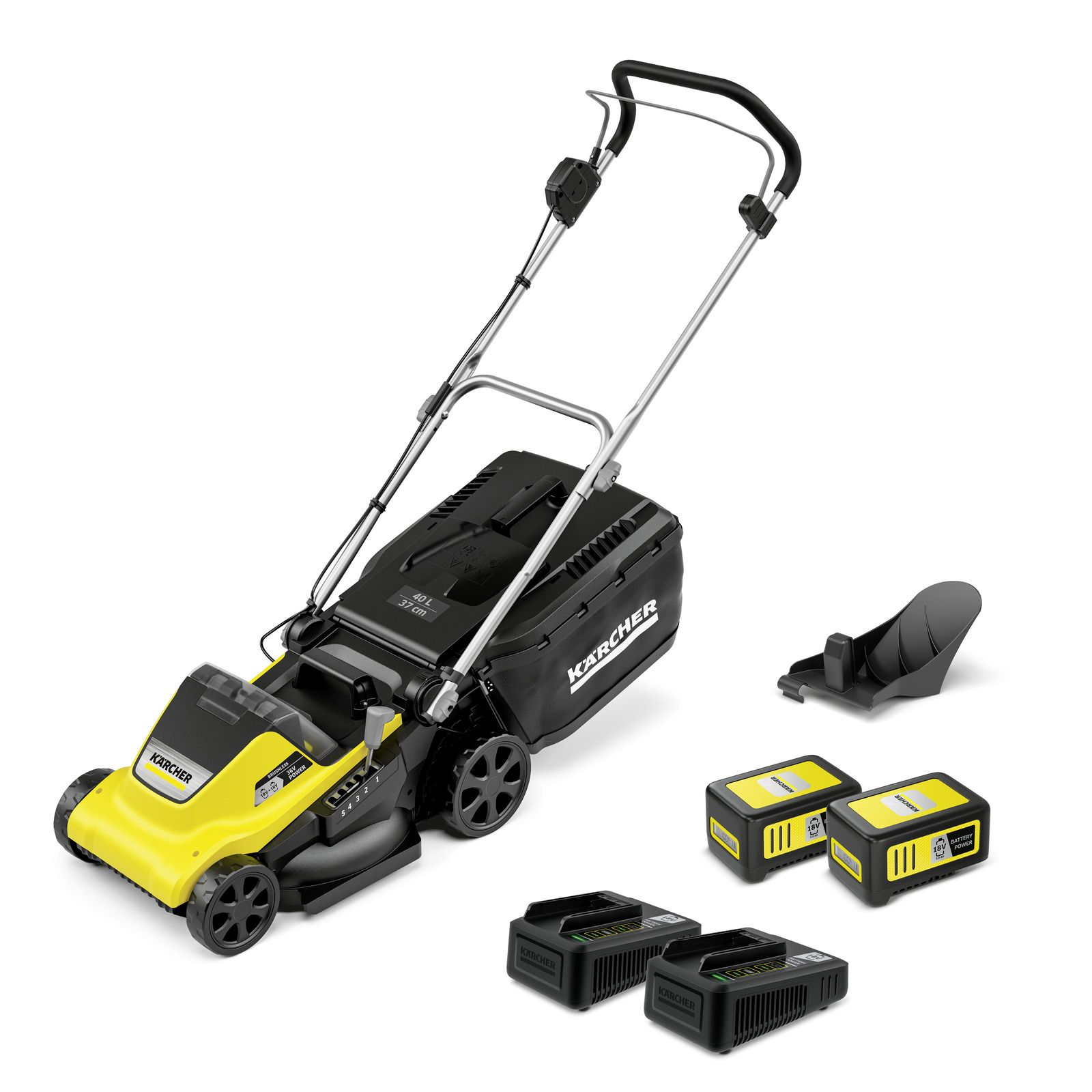 Akku plæneklipper Karcher LMO 4-18 Dual Battery Set; 18 V; 2x5,0 Ah batt.