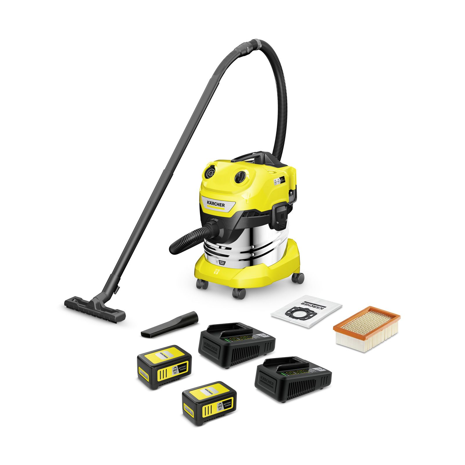 Tør-vådrenser Karcher WD 4-18 S Dual Battery Set