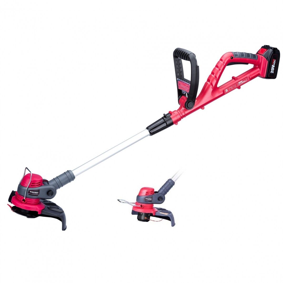 Græstrimmer Worcraft CGTS20LIDB; 20 V; 1x4,0 Ah batt.