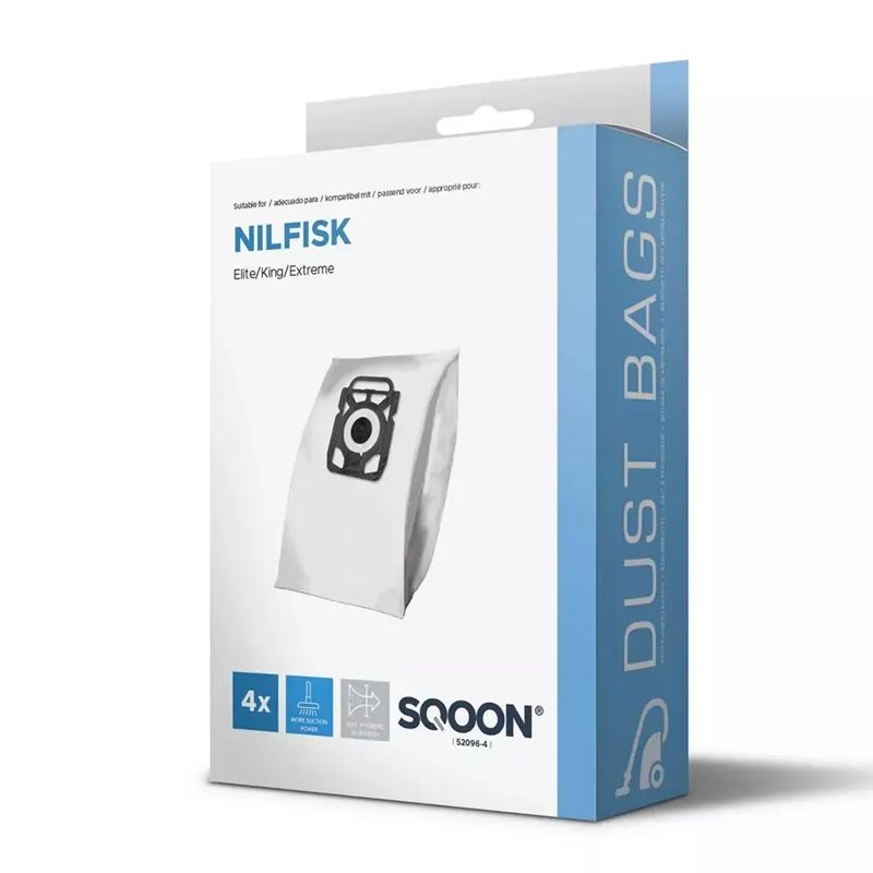 Tøj støvpose SQOON 52096-4; Nilfisk King/Extreme 3-D; 4 stk.