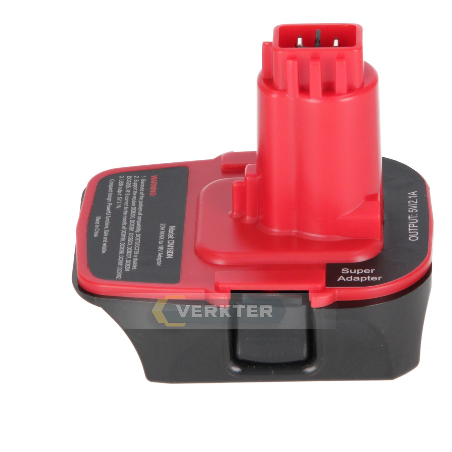 Batteriadapter Ahlio; Dewalt/Milwaukee to Dewalt; kun til 18 V NiMH