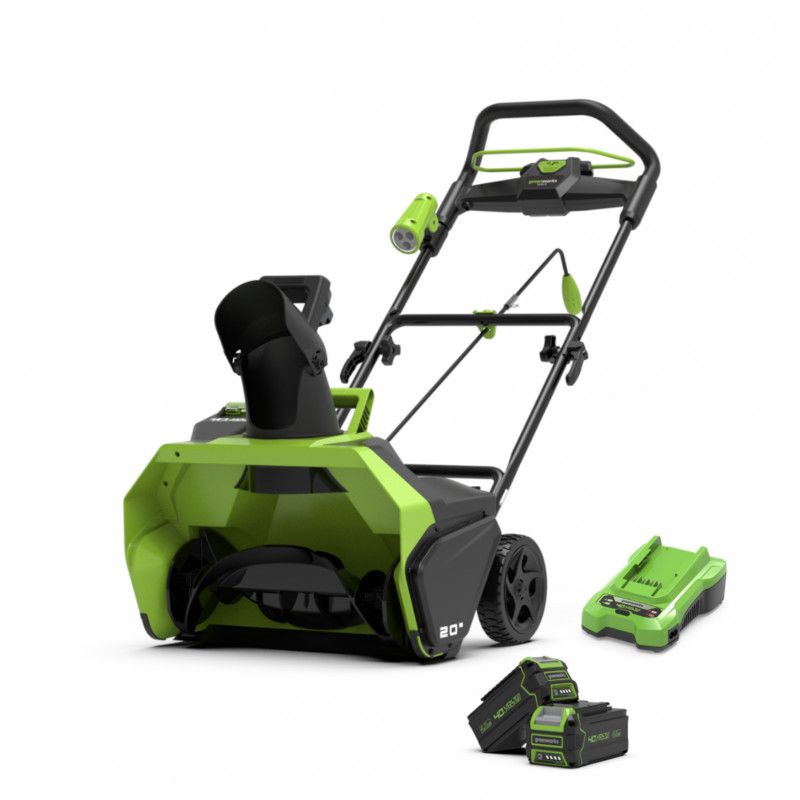 Sneblæser Greenworks GD40STK4X; 40 V; 2x4,0 Ah batt.