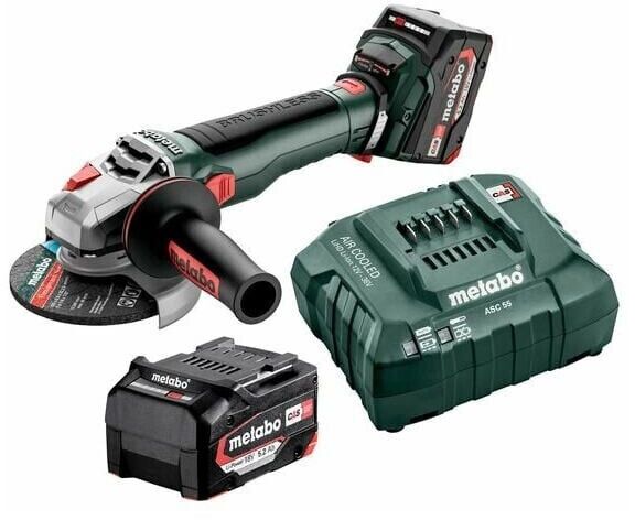 Vinkelsliber Metabo WB 18 LT BL 11-125 Quick; 18 V; 2x5,2 Ah batt.