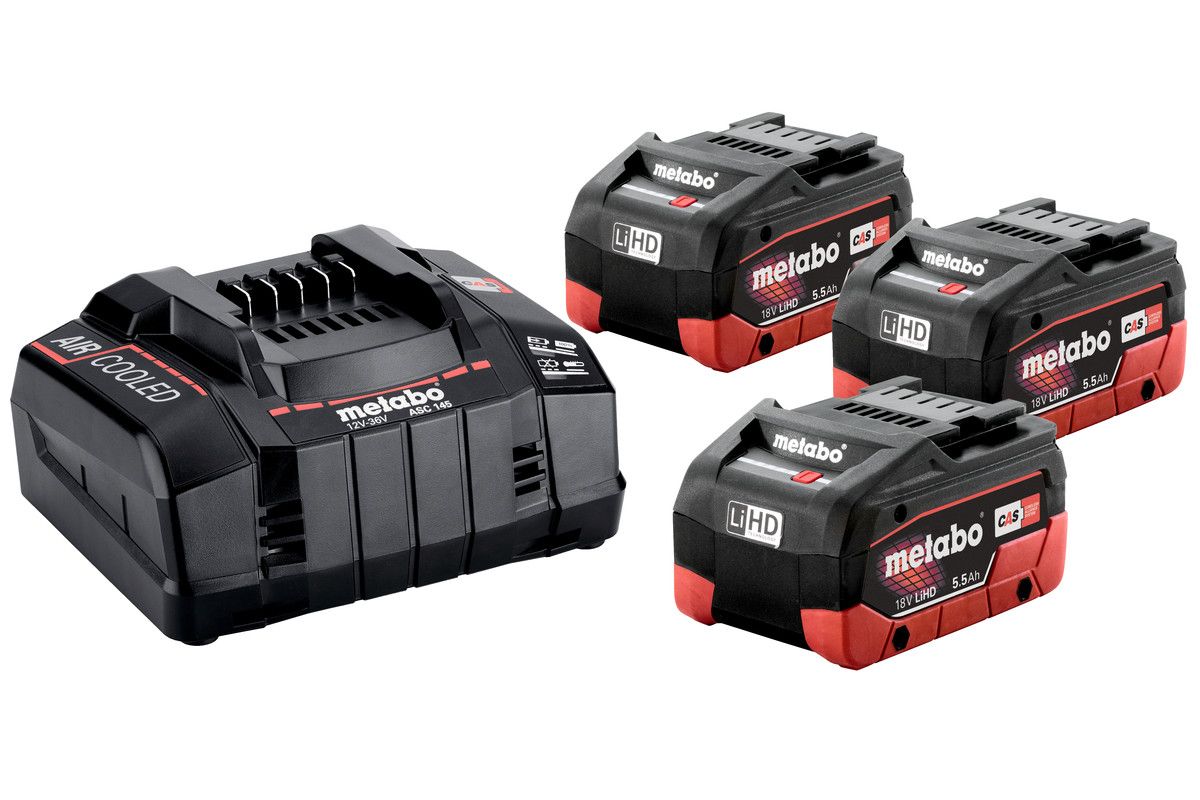 Tilbehørssæt Metabo 685074000; 18 V; 3x5,5 Ah batt.