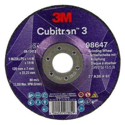 Slibeskive 3M Cubitron 3 A36 R BF; 125x7 mm