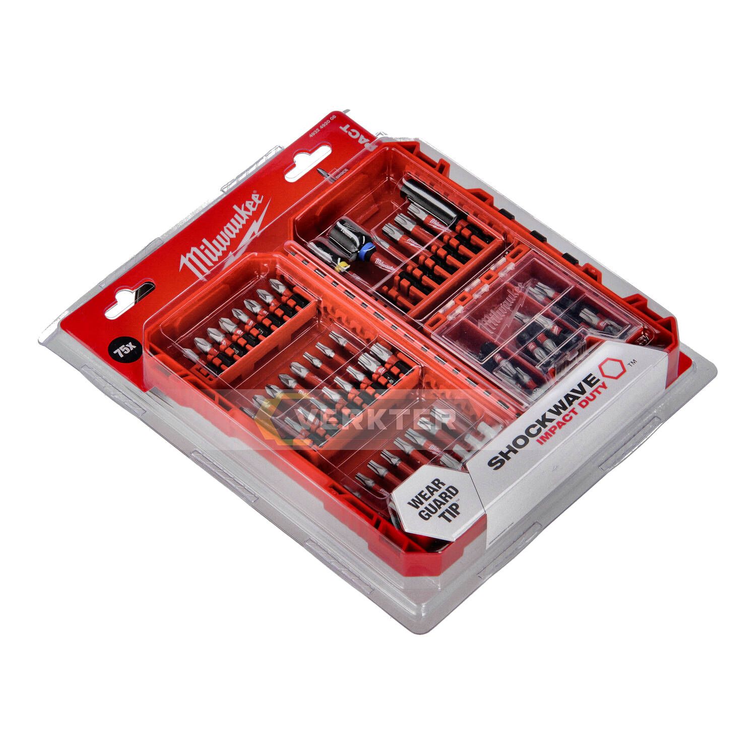 Bitssæt Milwaukee Shockwave 4932492008; 75 stk.