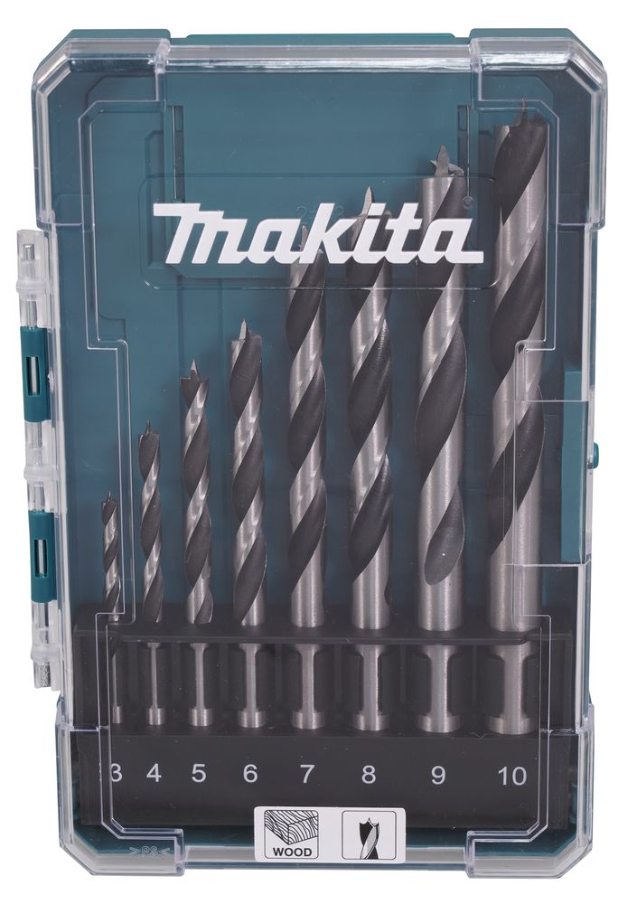 Træborsæt Makita D-77257; 3-10 mm; 8 stk.