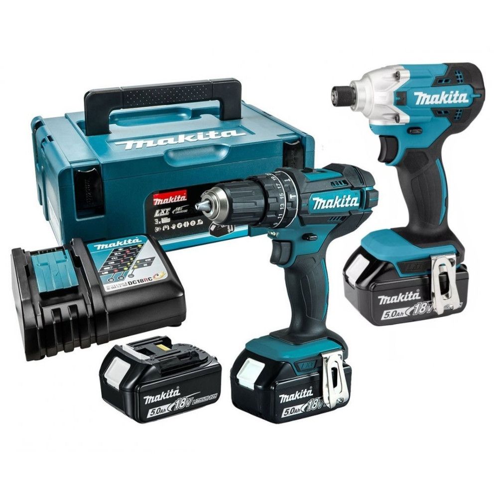 Værktøjssæt Makita DLX2339JX1 (DDF482 + DTD156); 18 V; 3x5,0 Ah batt.