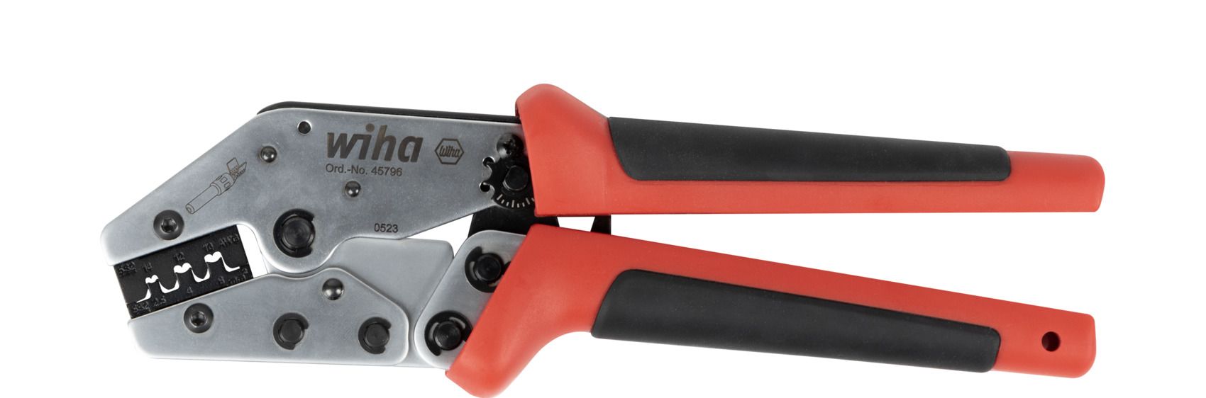 Crimp-værktøj til isolerede kabeløjne og kontakter Wiha 45796; 250 mm