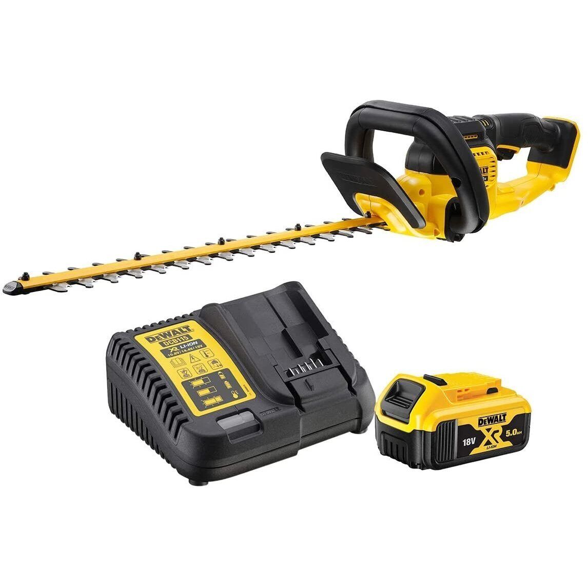 Hækkeklipper DeWalt DCMHT563P1-QW; 18 V; 55 cm; 1x5,0 Ah batt.